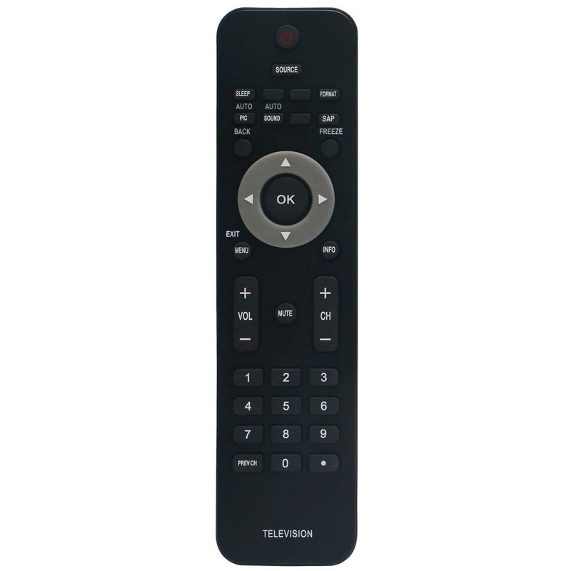 ZdalaMit Replacement Remote fit for Philips TV 46PFL3705D/F7 40PFL4707/F7 40PFL4707 50PFL3707/F7 50PFL3707 40PFL3505D/F7 19PFL4505D/F7 26PFL4507/F7 22PFL4507/F7 42PFL3704D/F7 32PFL3514D/F7 32PFL3504D/F7 - Image 1